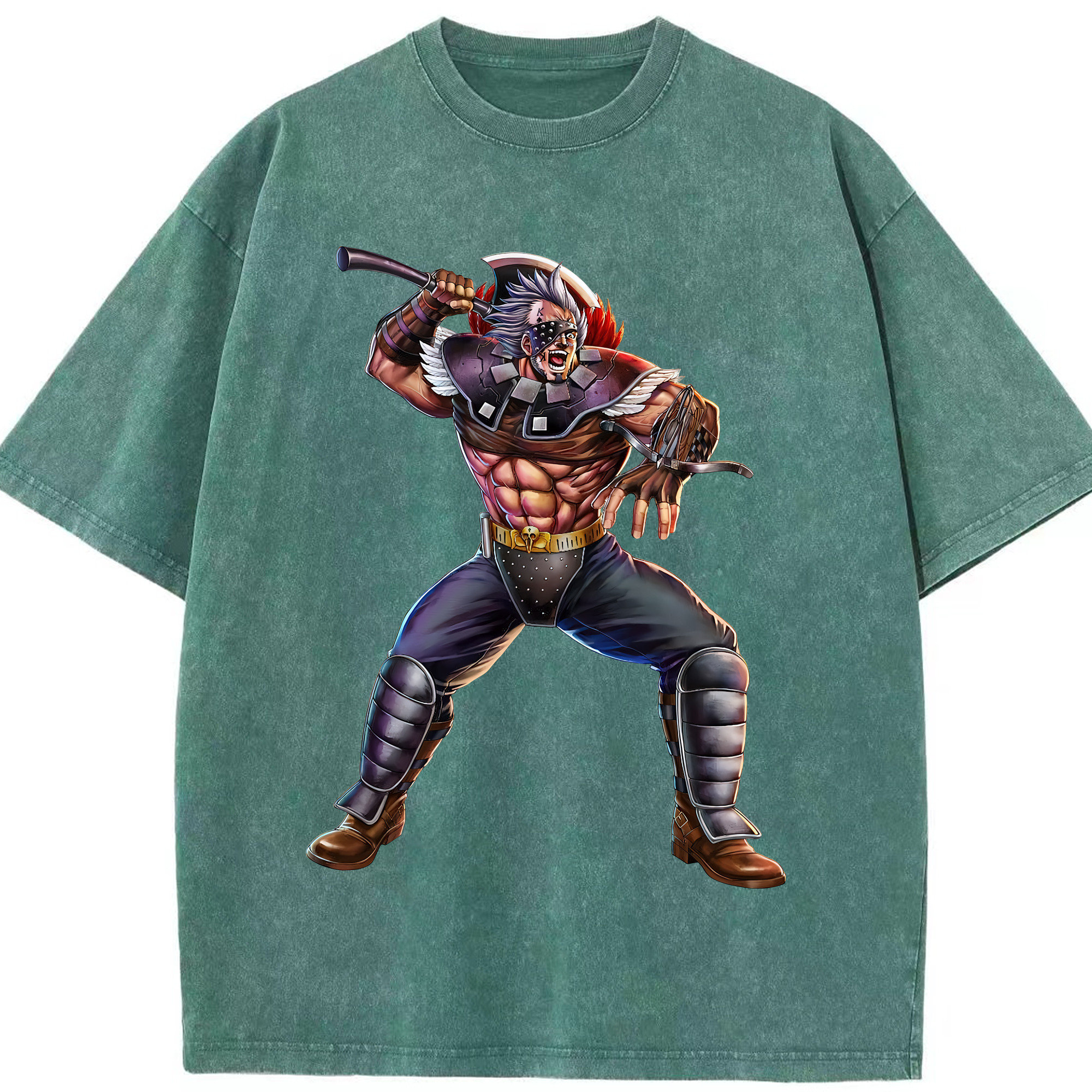 （画像用） 北斗の拳 Fist of the North Star 綿100% ヴィンテージ風 半袖Tシャツ（フロントプリント）